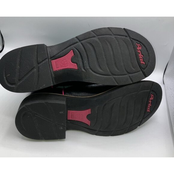 9.5 B Ariat Fatbaby Mid Calf Boots Turquoise Butterfly Stitch 10012811 Fat Baby - Picture 5 of 7